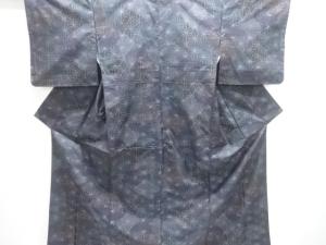 破れ麻の葉模様織出し本場泥大島紬着物（7マルキ）